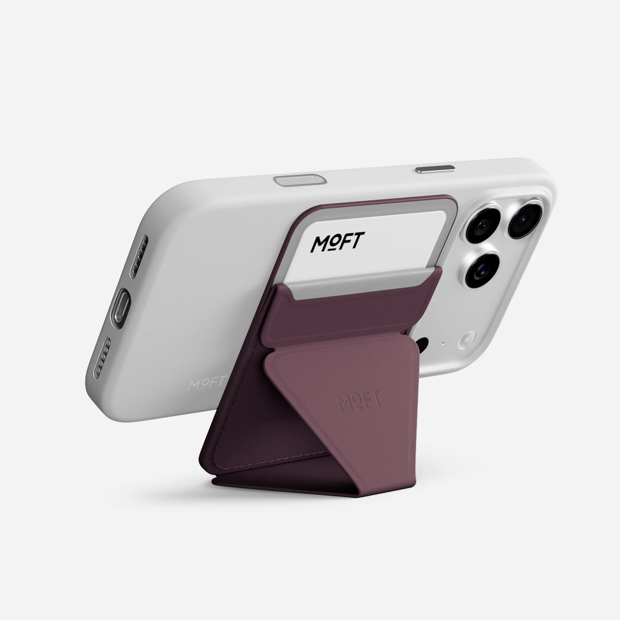 MOFT Trackable Wallet Stand (2 cards) - Cheery Lacquer