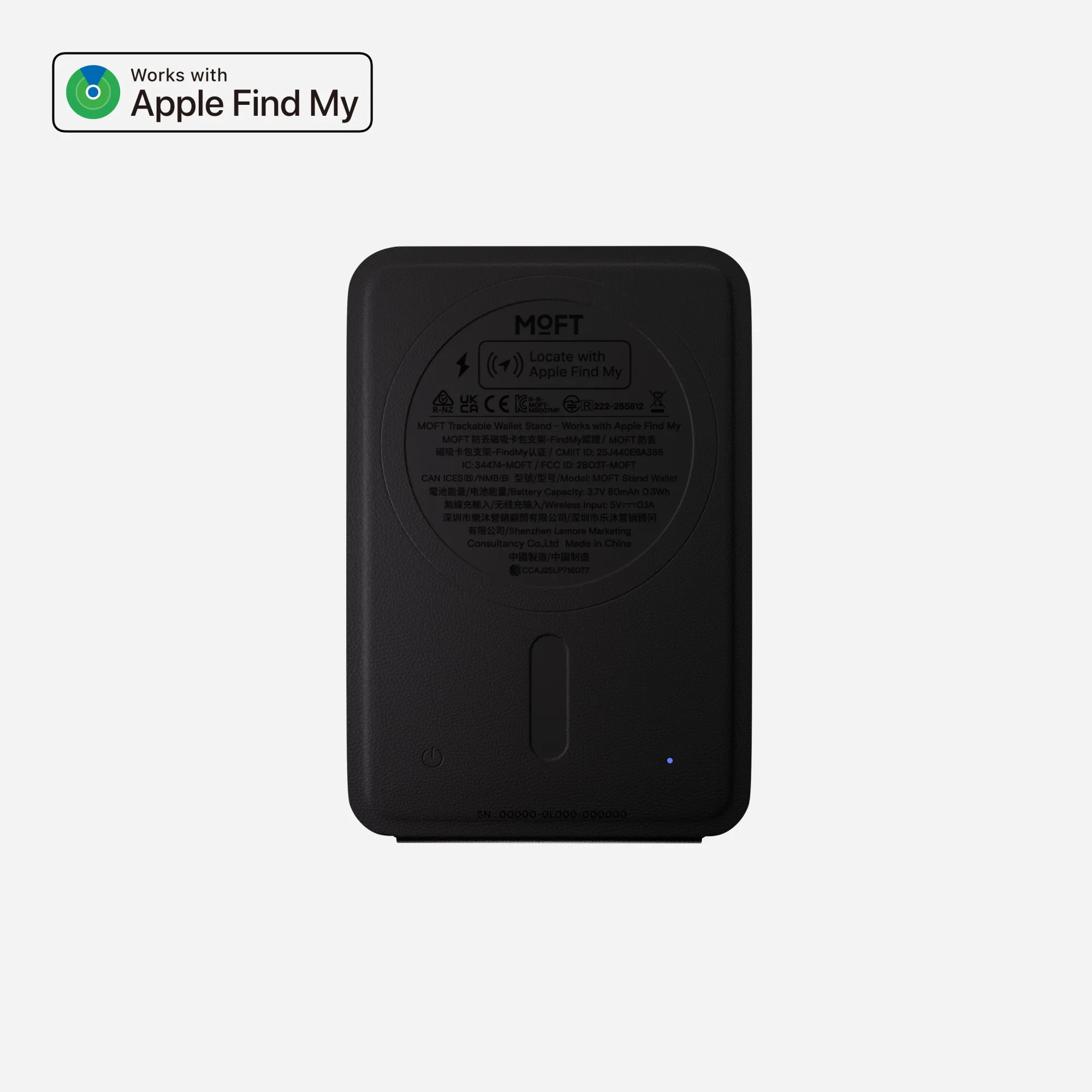 MOFT Trackable Wallet Stand (2 cards) - Jet Black