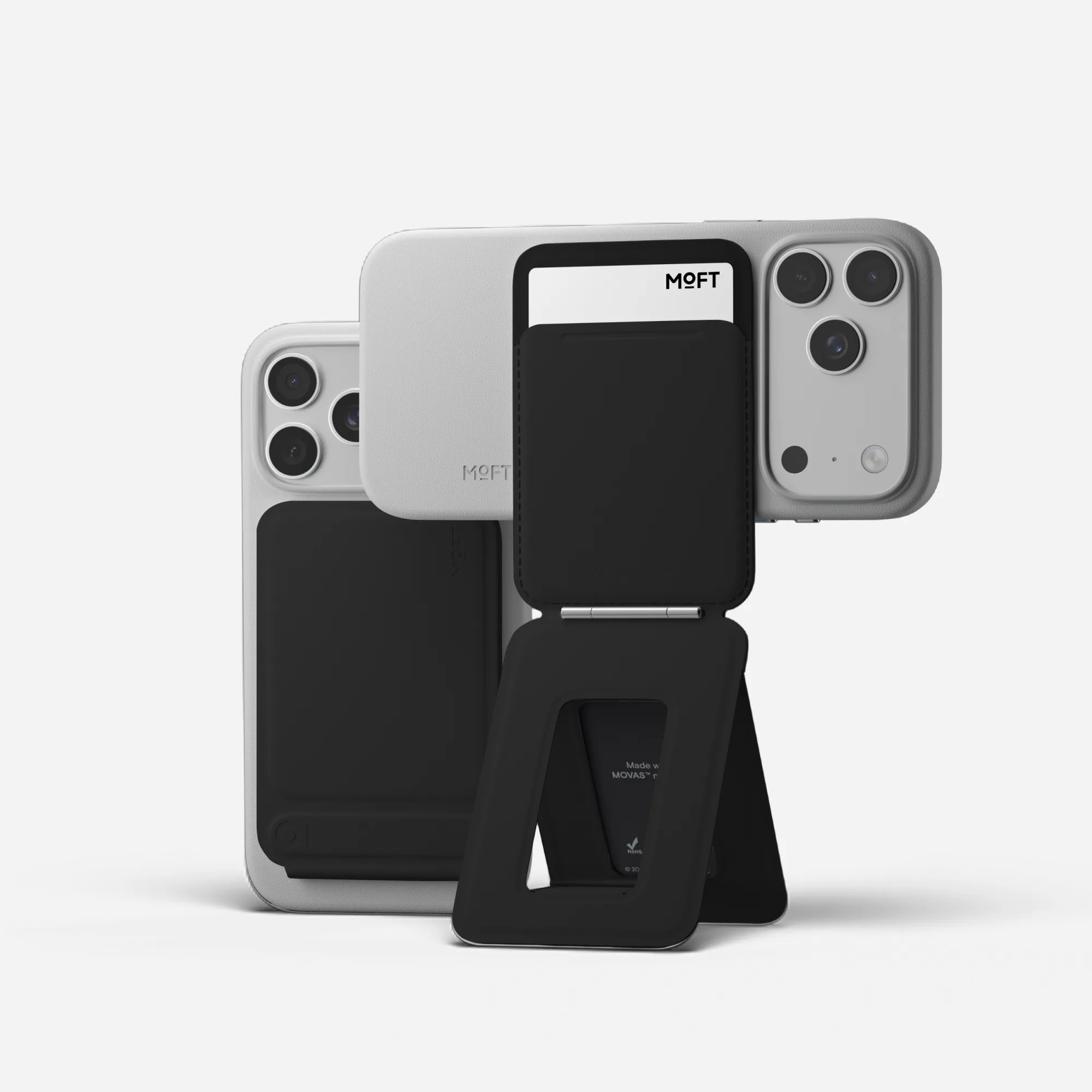 MOFT Snap Phone Tripod Wallet AERA (3 cards) - Jet Black
