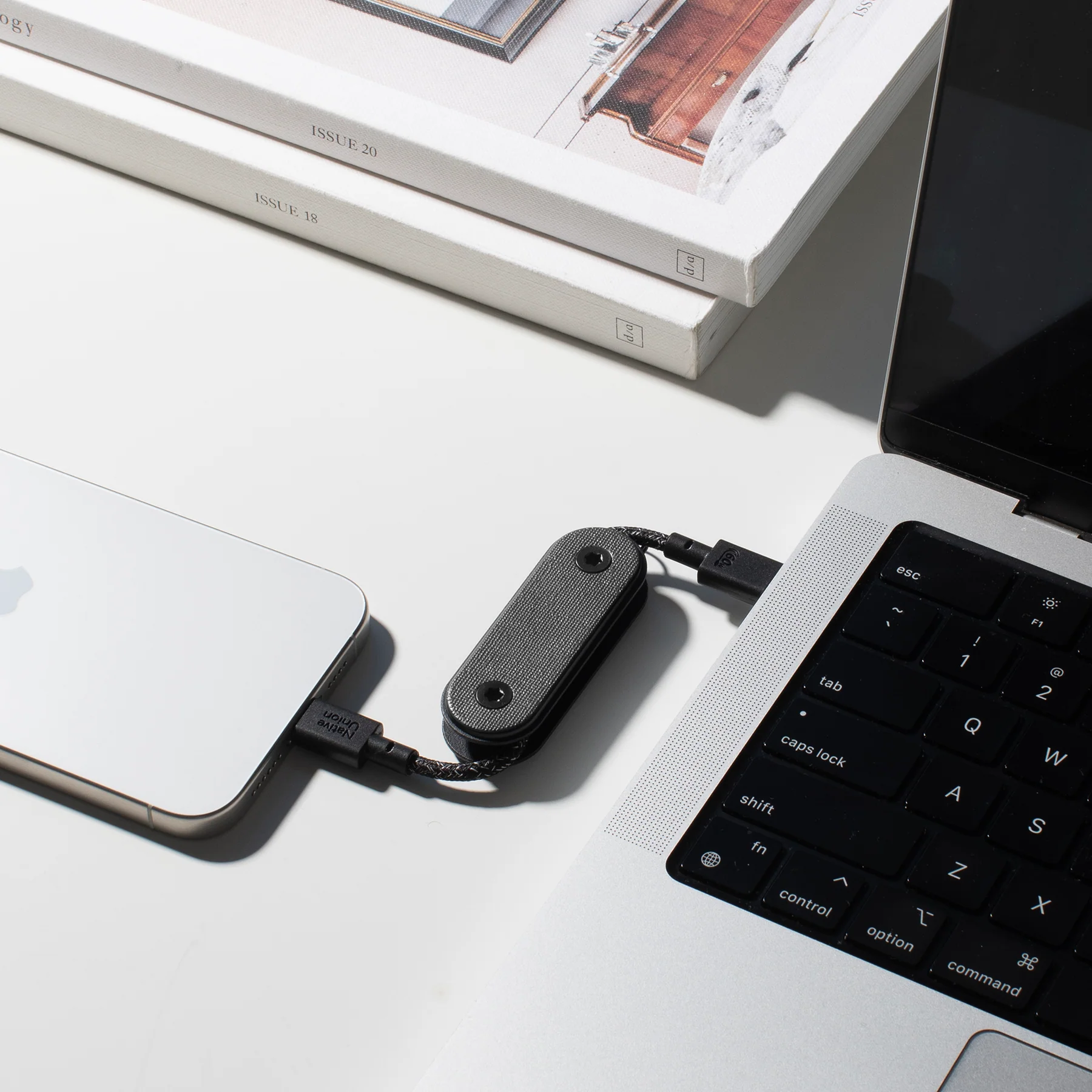 Native Union Pocket Cable kulcstartós USB-C töltőkábel, 60W - fekete