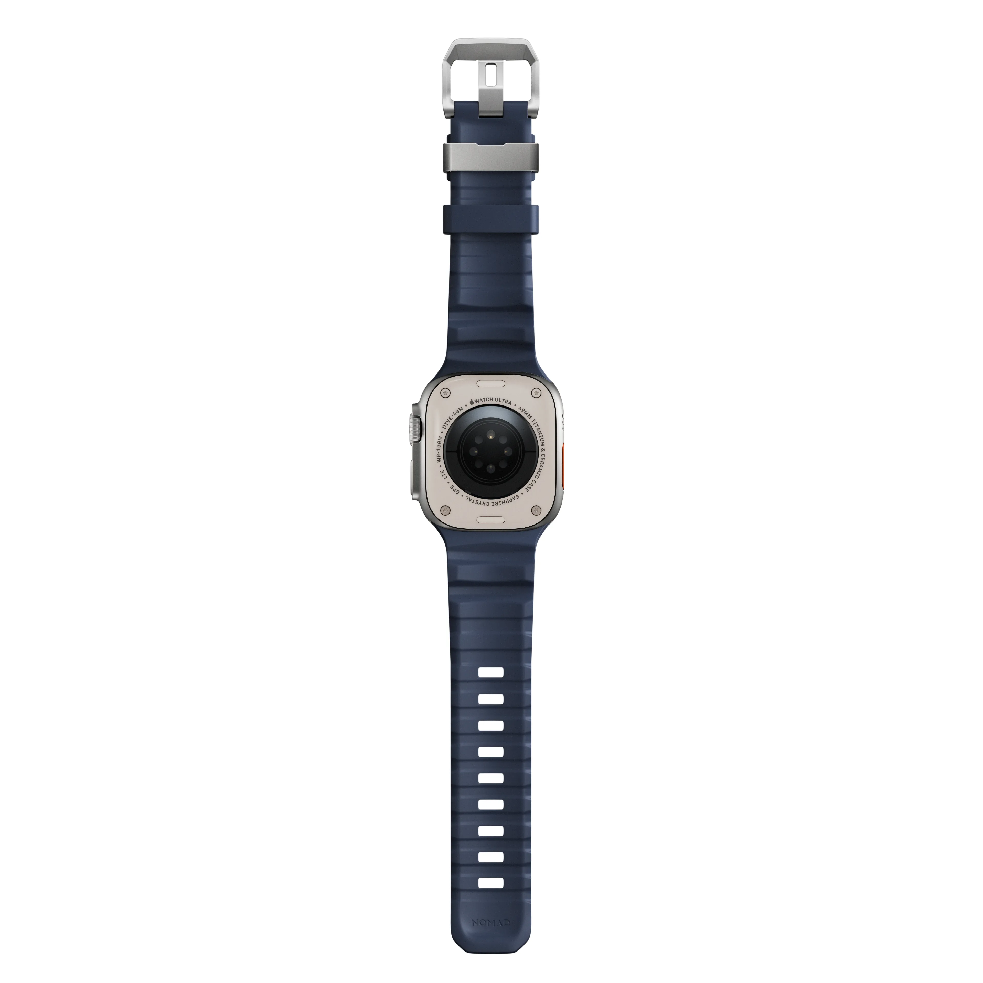 NOMAD Rocky Point Apple Watch 44/45/46/49mm gumi sportszíj - mélykék