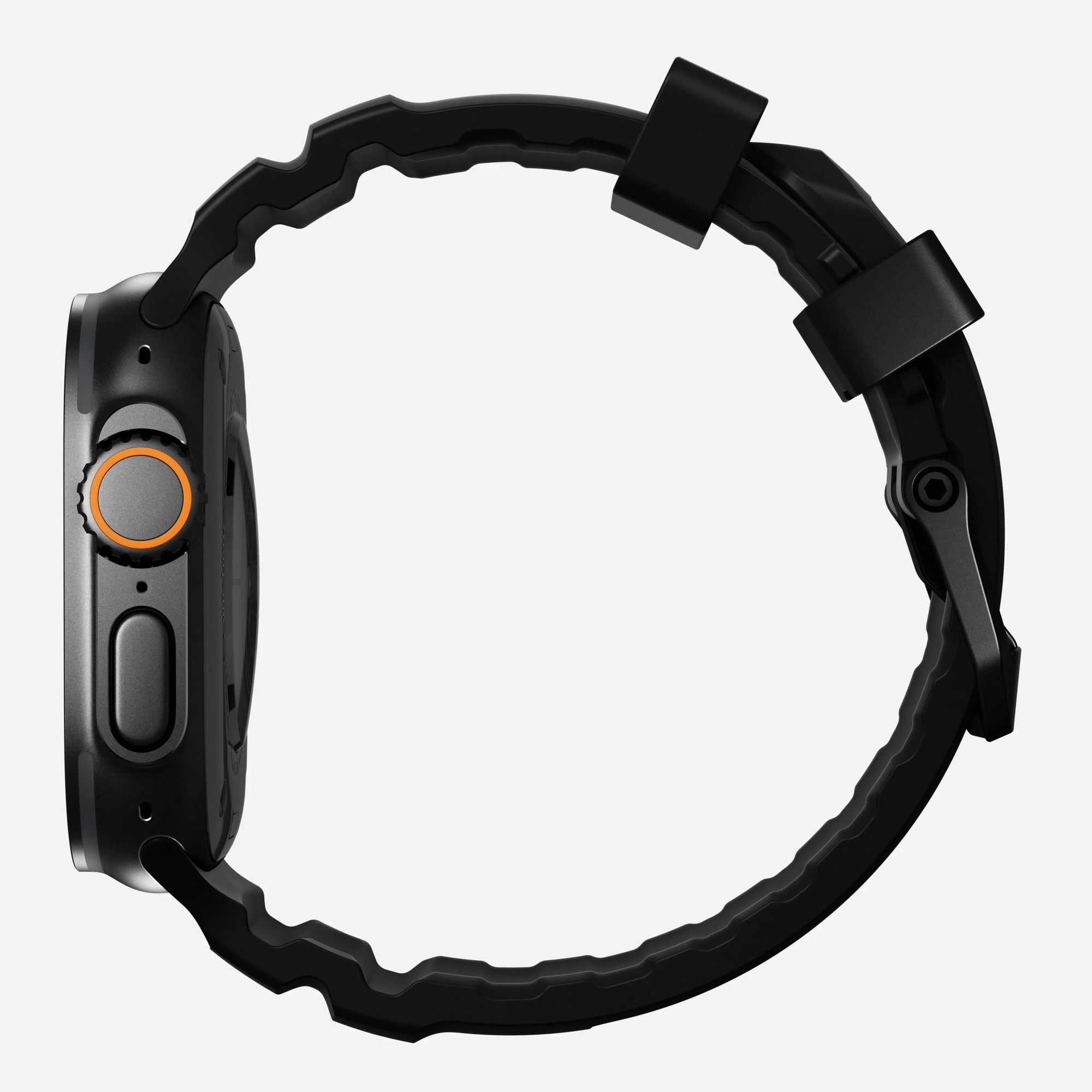 NOMAD Rocky Point Apple Watch 44/45/46/49mm gumi sportszíj - szénfekete