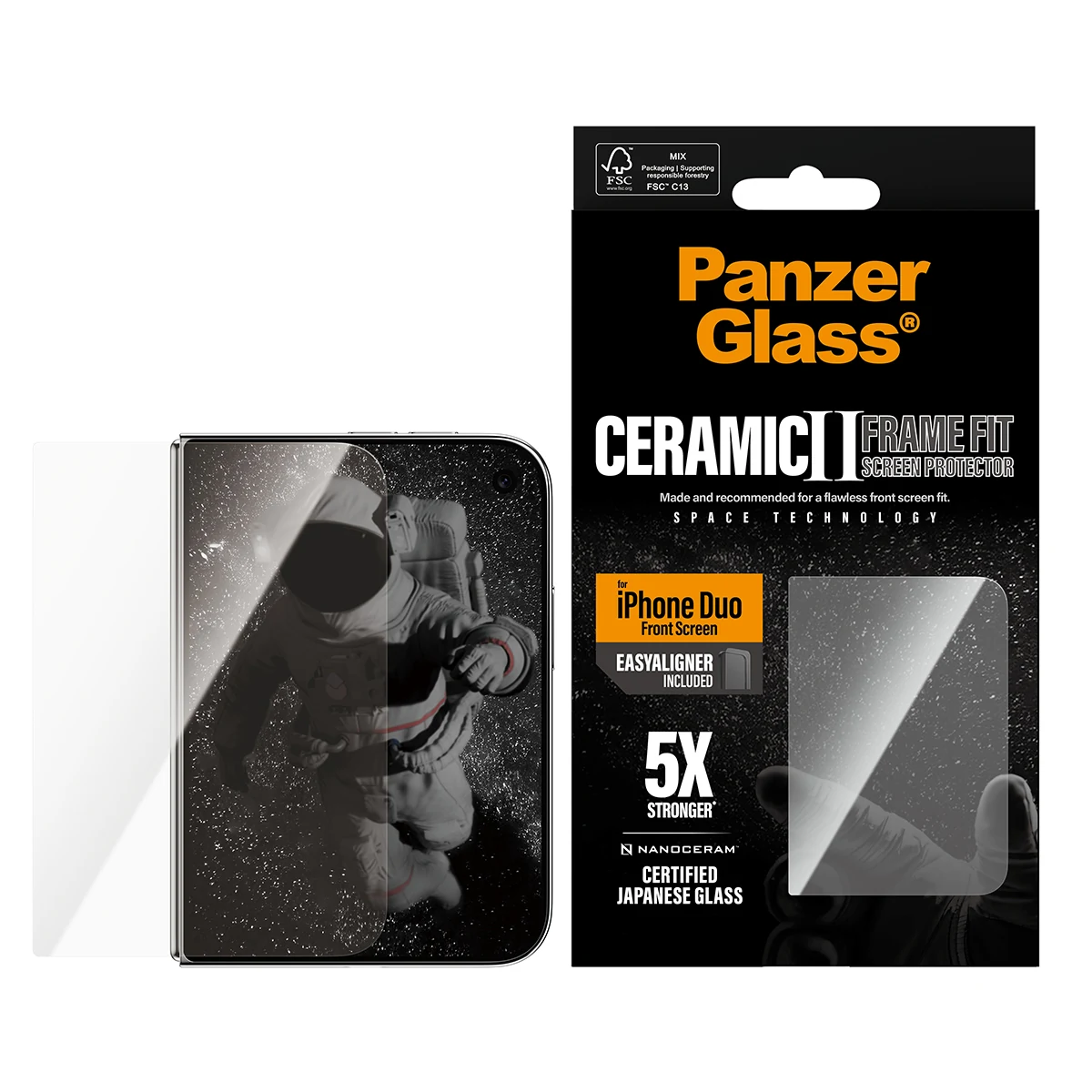 PanzerGlass iPhone Duo előlapi kijelzővédő-fólia applikátorral - kerámia