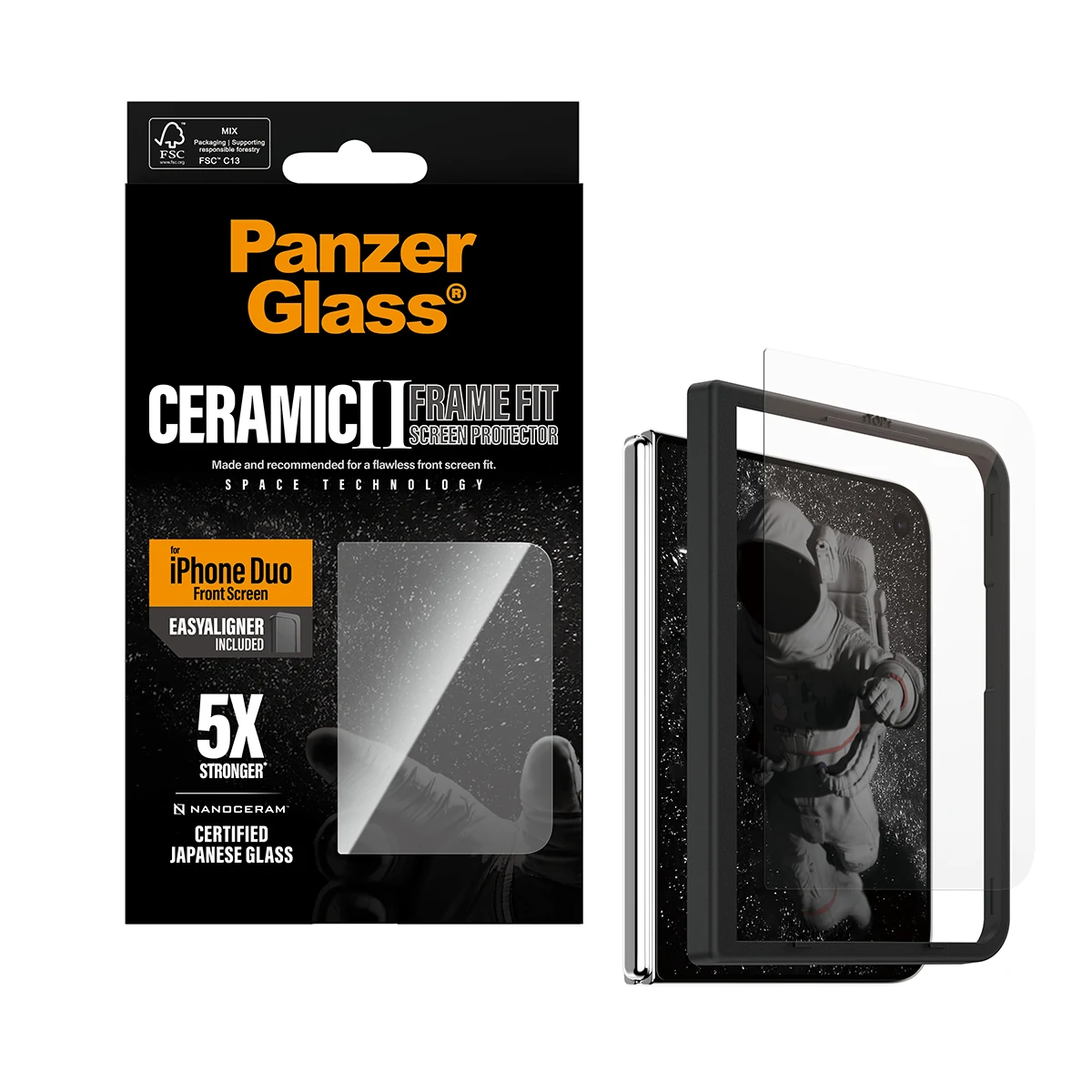PanzerGlass iPhone Duo előlapi kijelzővédő-fólia applikátorral - kerámia