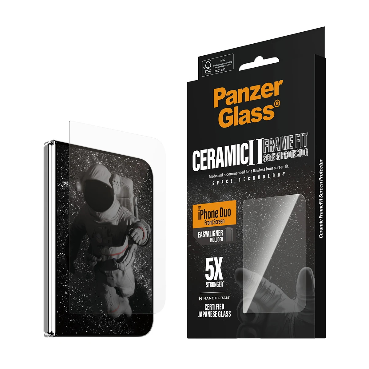 PanzerGlass iPhone Duo előlapi kijelzővédő-fólia applikátorral - kerámia