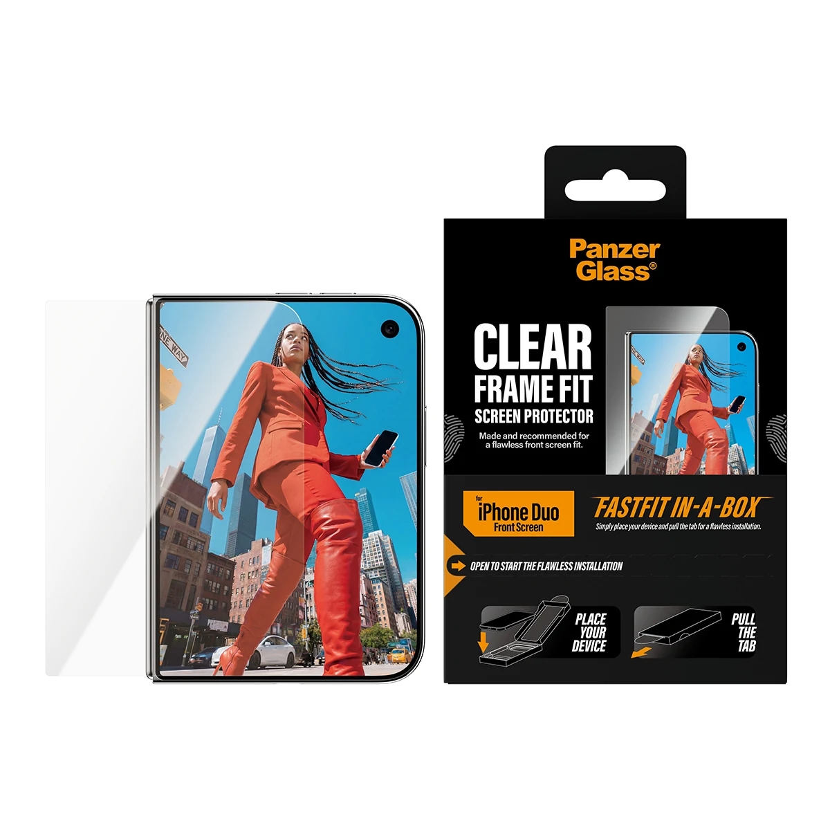 PanzerGlass iPhone Duo előlapi kijelzővédő-fólia applikátorral