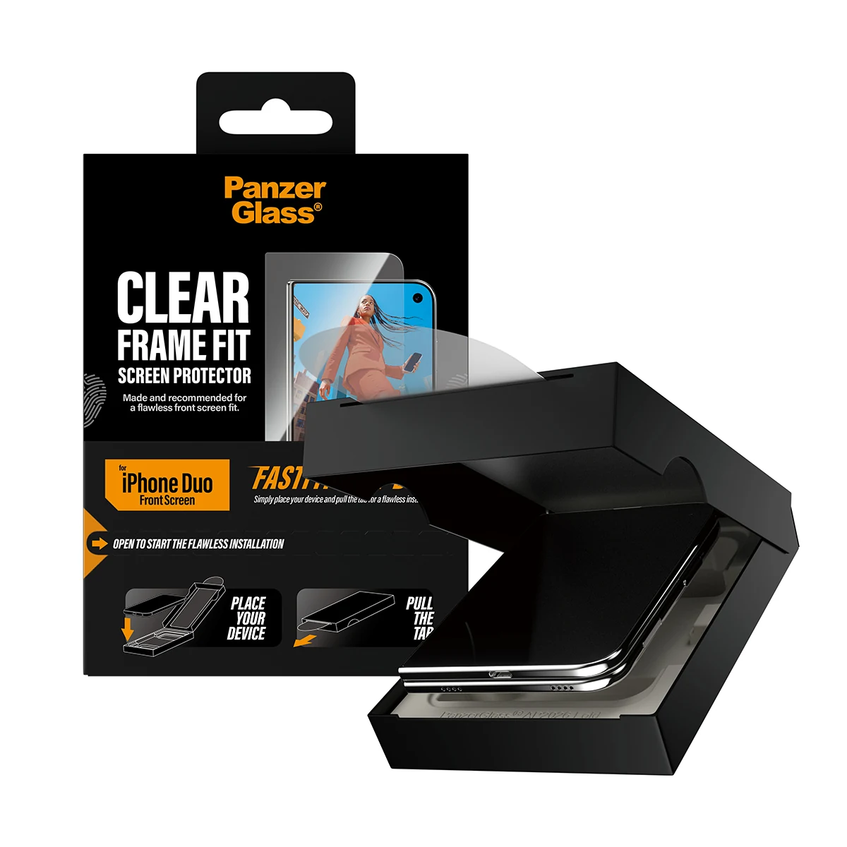 PanzerGlass iPhone Duo előlapi kijelzővédő-fólia applikátorral