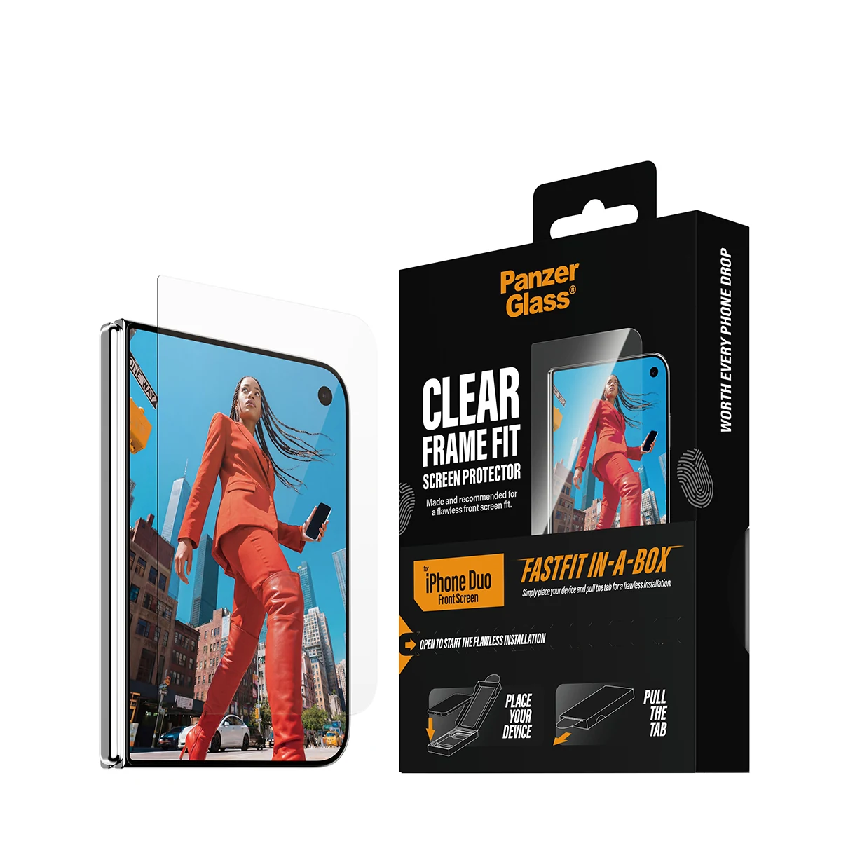 PanzerGlass iPhone Duo előlapi kijelzővédő-fólia applikátorral
