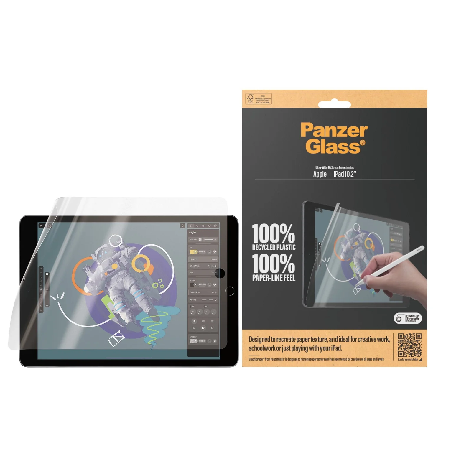 PANZERGLASS GraphicPaper iPad 10.2" papír texturált fólia