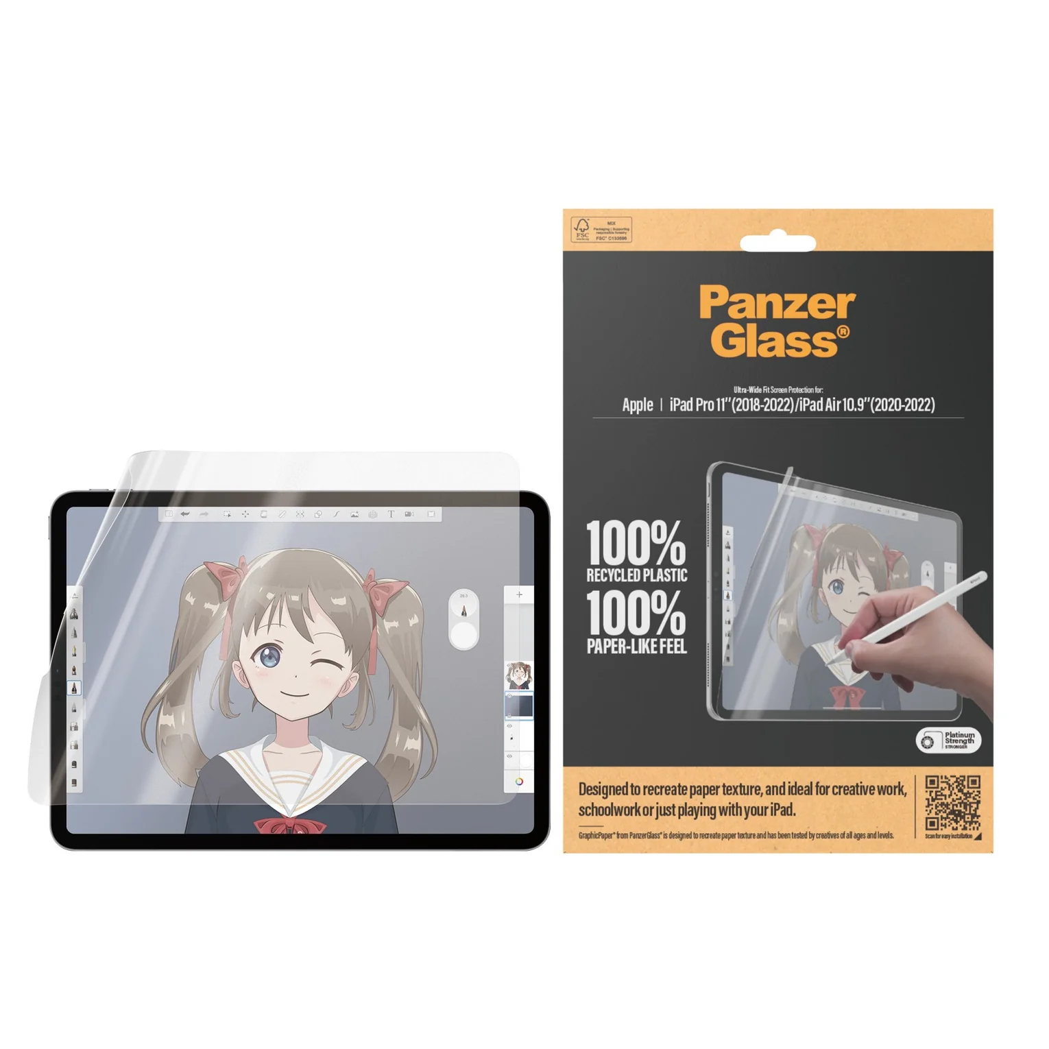 PANZERGLASS GraphicPaper iPad Pro 11" 2018-2022 / iPad Air 10.9" fólia