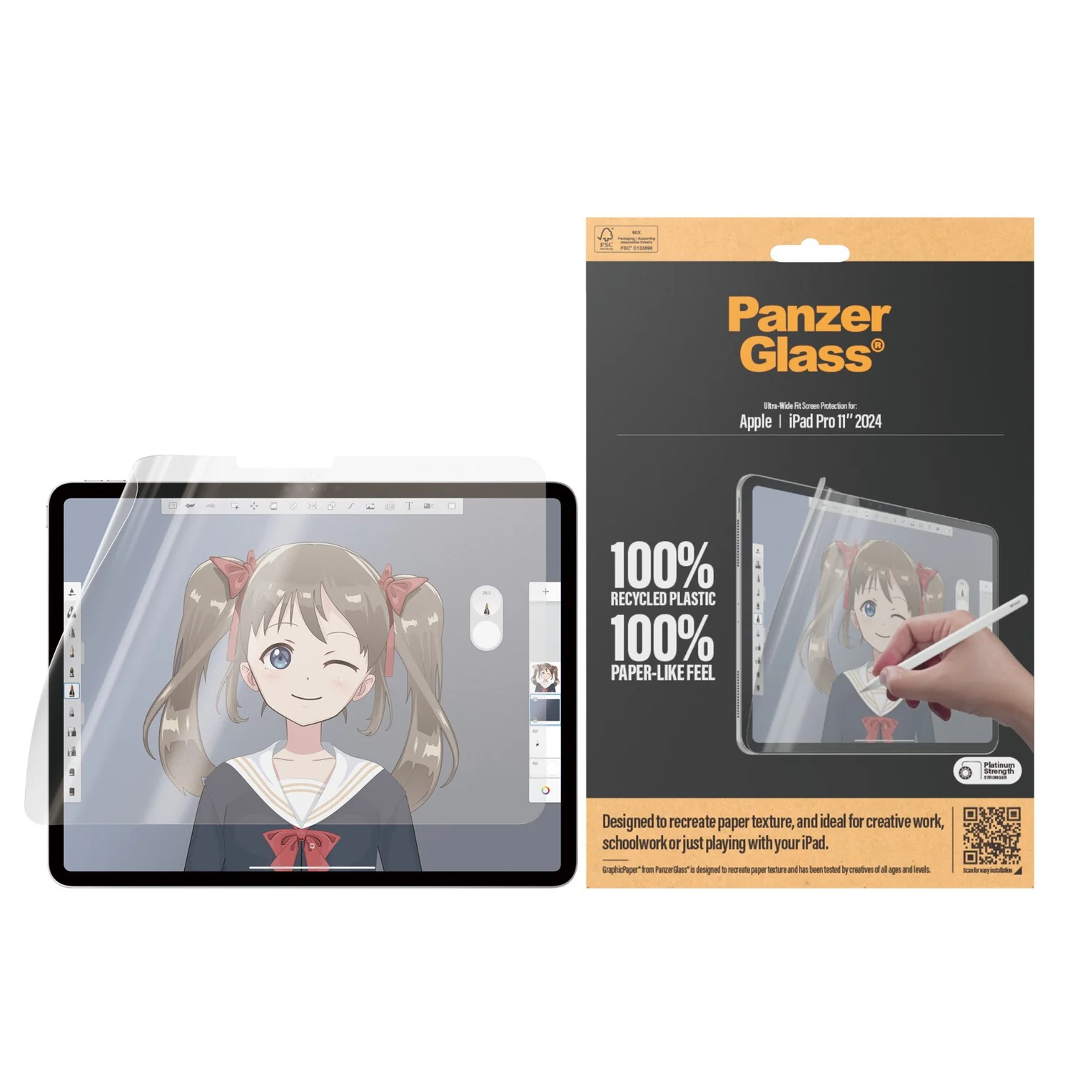 PANZERGLASS GraphicPaper iPad Pro 11" papír texturált fólia