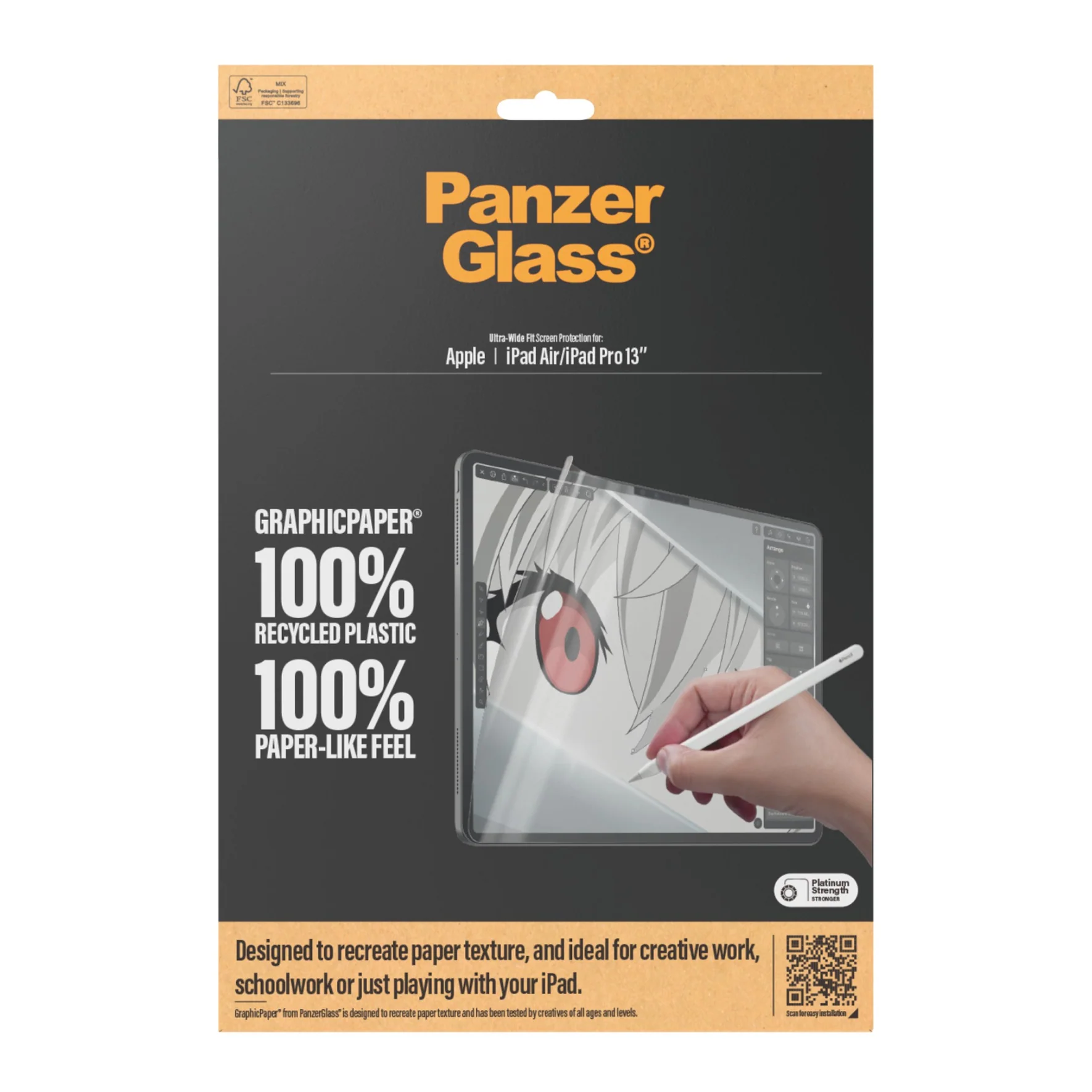 PANZERGLASS GraphicPaper iPad Air 13" 2024 / iPad Pro 13" papír texturált fólia