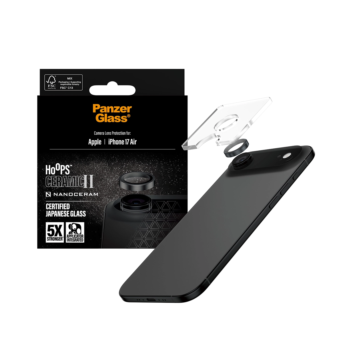 PANZERGLASS Hoops iPhone Air kameralencse-védő - kerámia