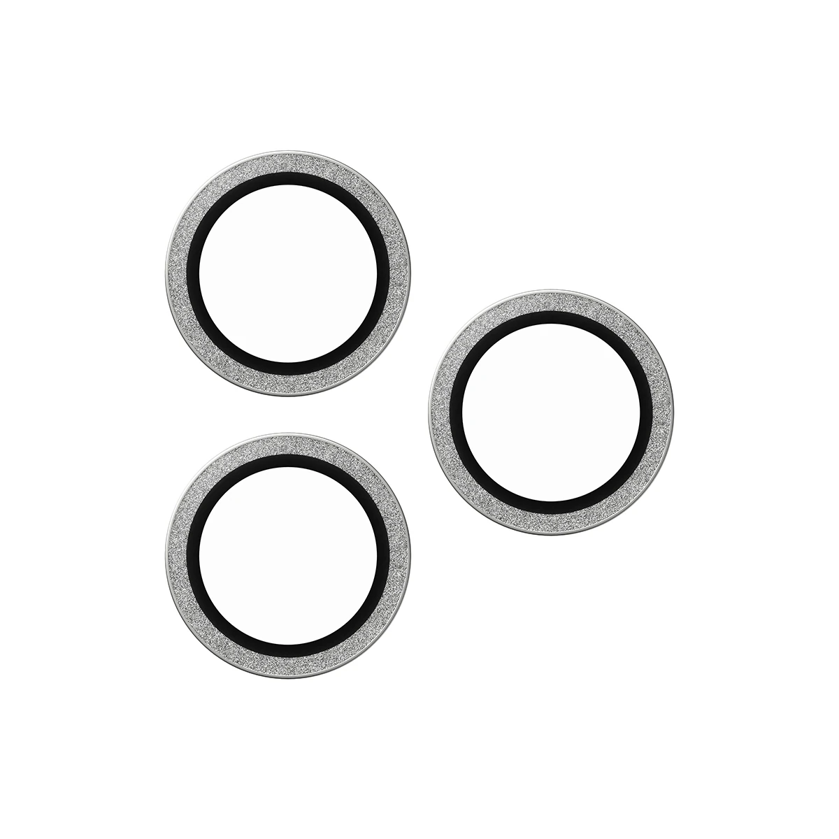 PanzerGlass Hoops iPhone 18 Pro és Pro Max kameralencse-védő - csillámos ezüst