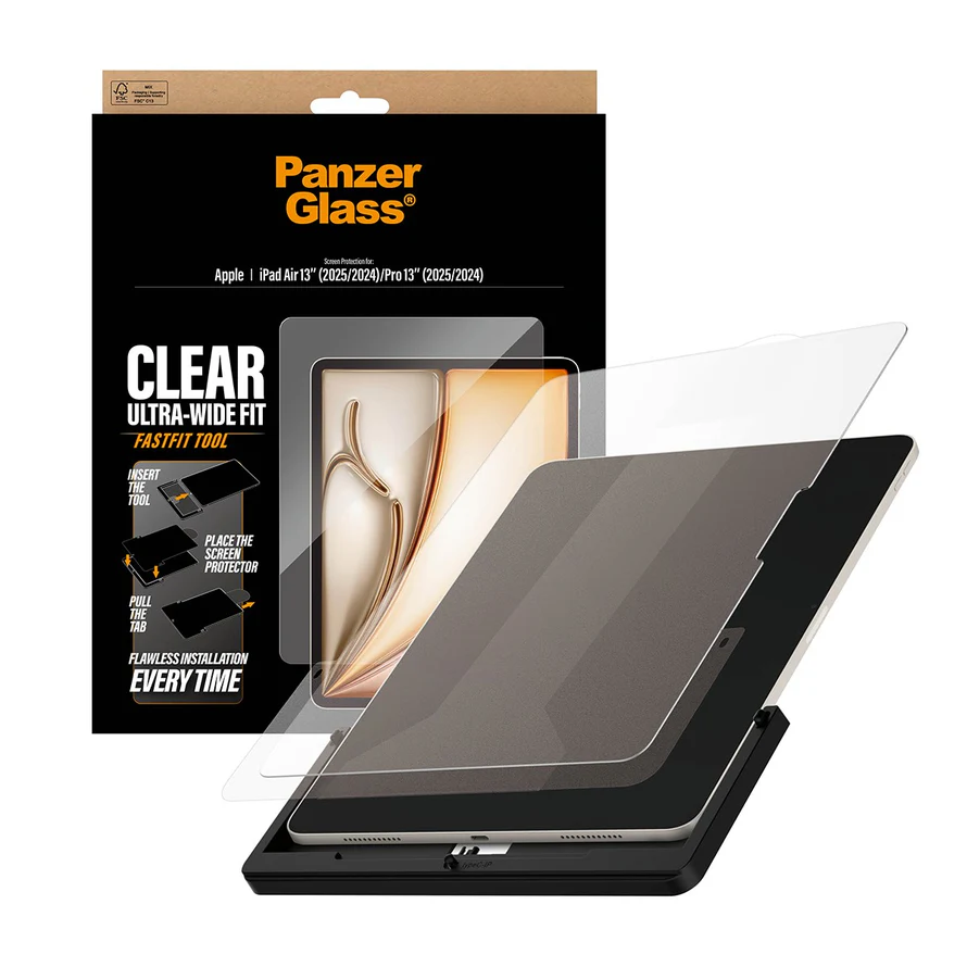 PANZERGLASS Ultra-Wide Fit iPad Air 13” (2024–2026) / Pro 13” (2024–2025) Fastfit üvegfólia