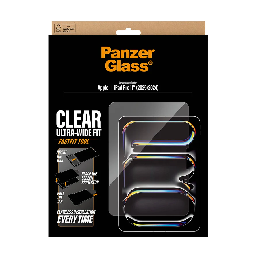 PANZERGLASS Ultra-Wide Fit iPad Pro 11” (2024–2025) Fastfit üvegfólia