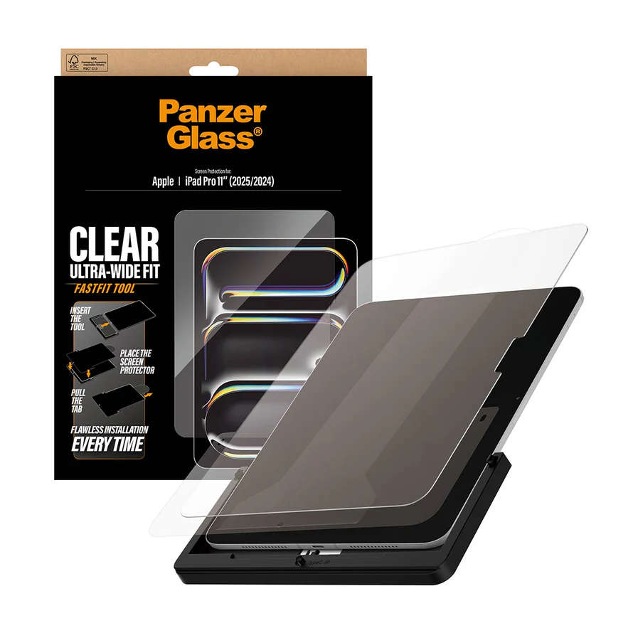 PANZERGLASS Ultra-Wide Fit iPad Pro 11” (2024–2025) Fastfit üvegfólia