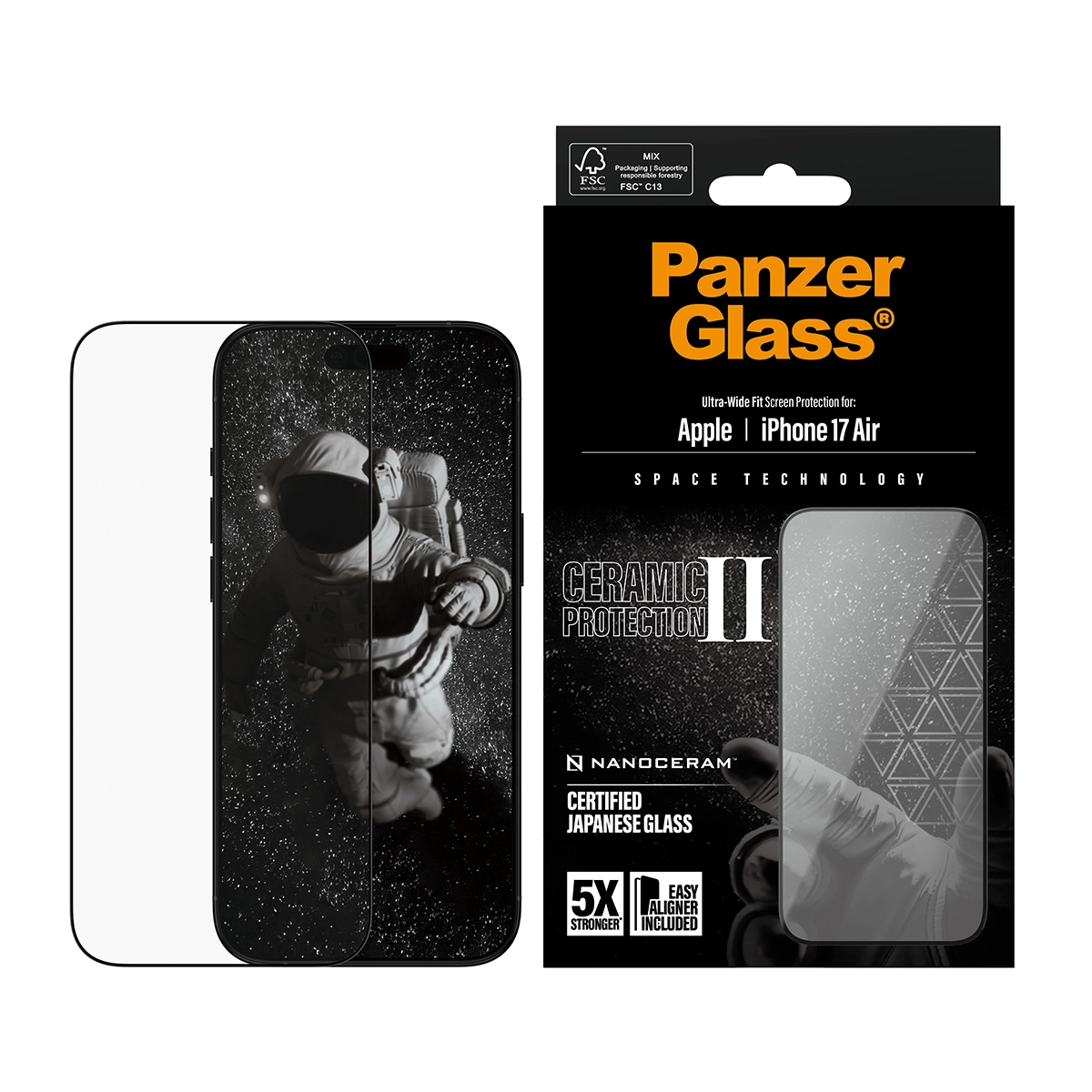 PANZERGLASS Ultra-Wide Fit iPhone Air kijelzővédő fólia - kerámiaüveg