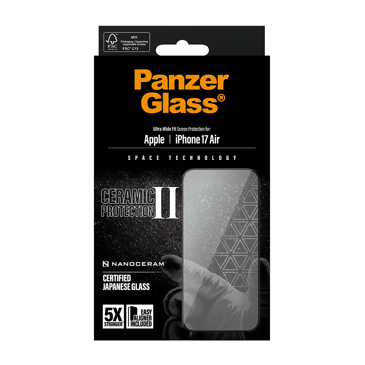 PANZERGLASS Ultra-Wide Fit iPhone Air kijelzővédő fólia - kerámiaüveg