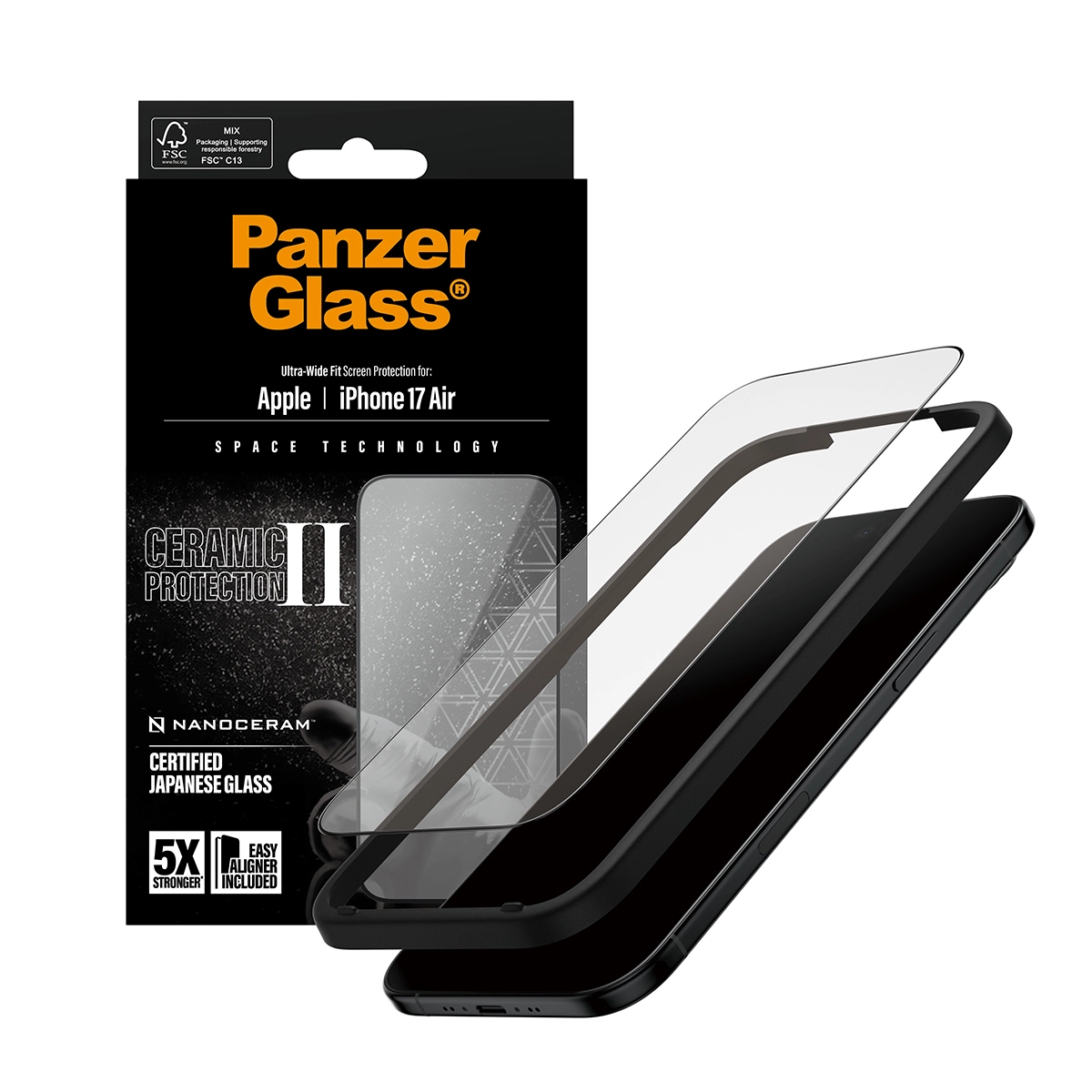 PANZERGLASS Ultra-Wide Fit iPhone Air kijelzővédő fólia - kerámiaüveg