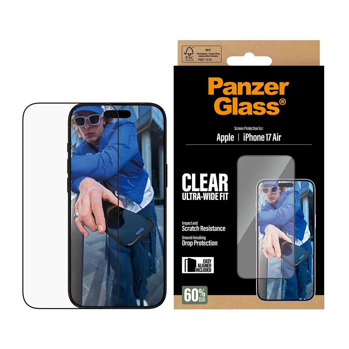 PANZERGLASS Ultra-Wide Fit iPhone Air kijelzővédő üvegfólia