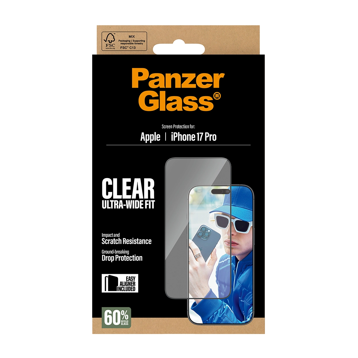 PANZERGLASS Ultra-Wide Fit iPhone 17 Pro kijelzővédő üvegfólia