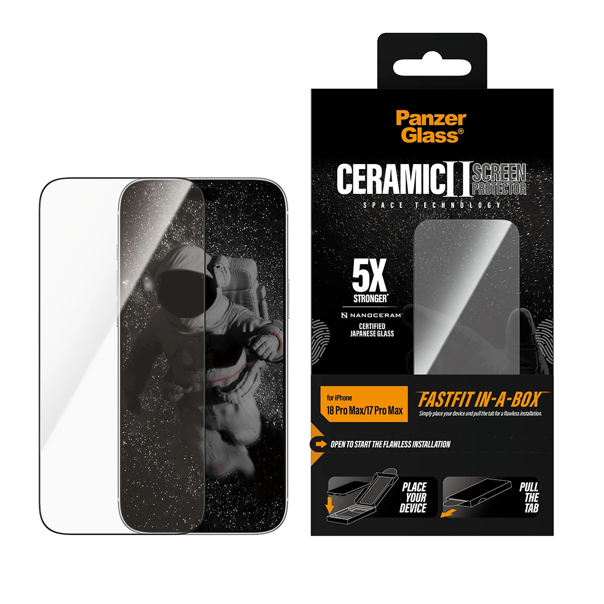 PanzerGlass Ultra-Wide Fit iPhone 18 Pro Max kijelzővédő fólia - kerámiaüveg