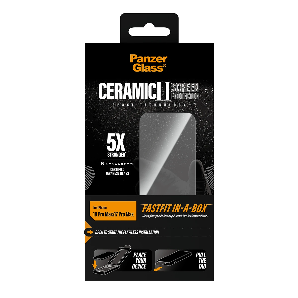 PanzerGlass Ultra-Wide Fit iPhone 18 Pro Max kijelzővédő fólia - kerámiaüveg