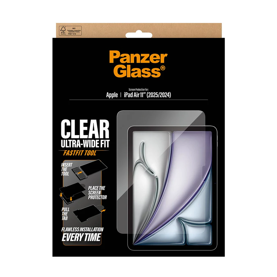 PANZERGLASS Ultra-Wide Fit iPad Air 11” (2024–2026) Fastfit üvegfólia