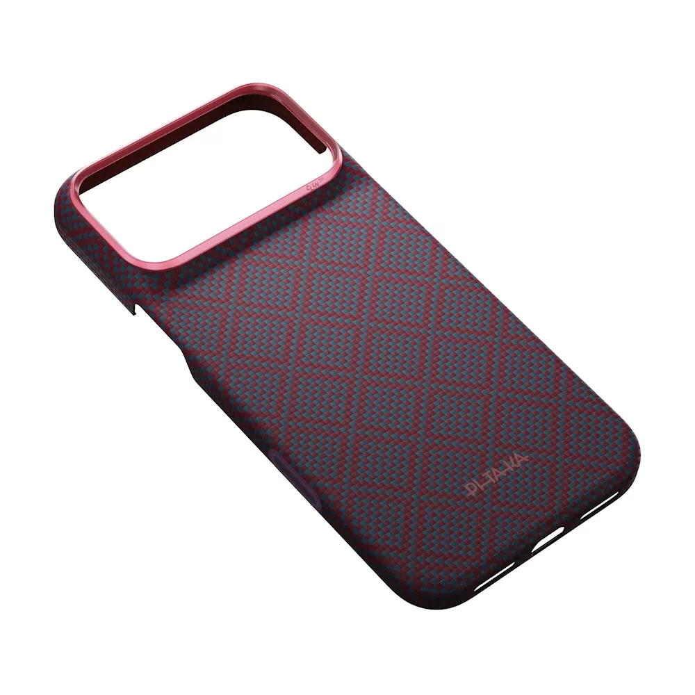 Pitaka Argyle Edge iPhone 18 Pro Max tok - blue's red
