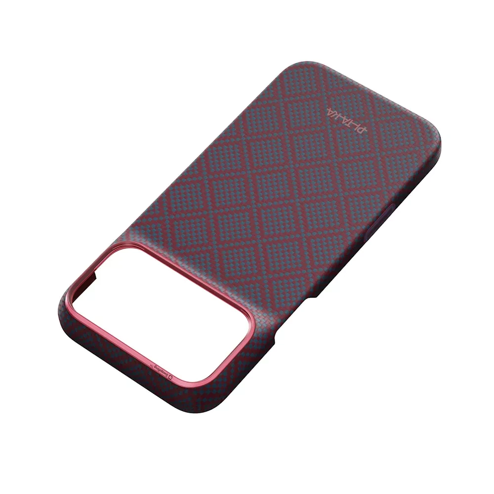 Pitaka Argyle Edge iPhone 18 Pro tok - blue's red