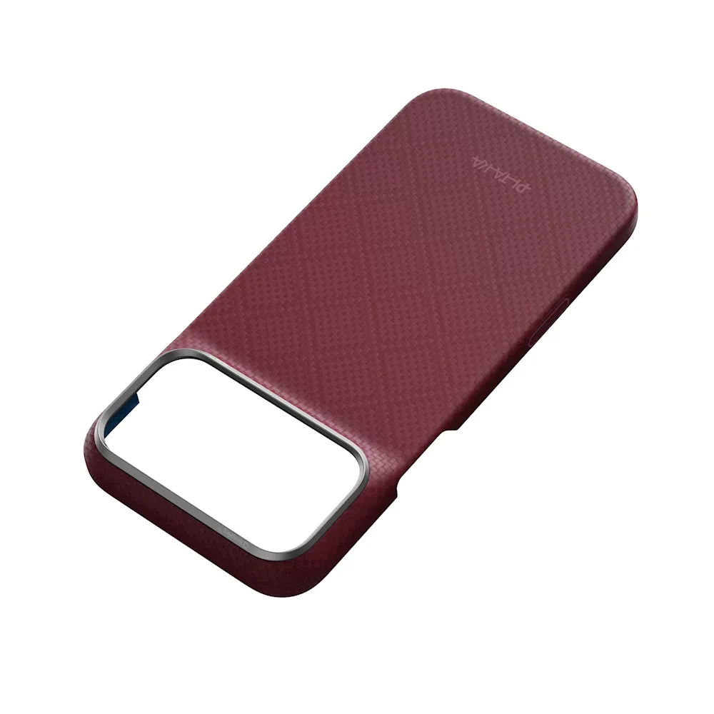 Pitaka Argyle Edge iPhone 18 Pro Max tok - burgundi