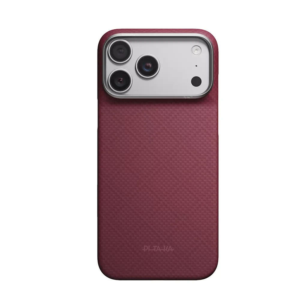 Pitaka Argyle Edge iPhone 18 Pro Max tok - burgundi