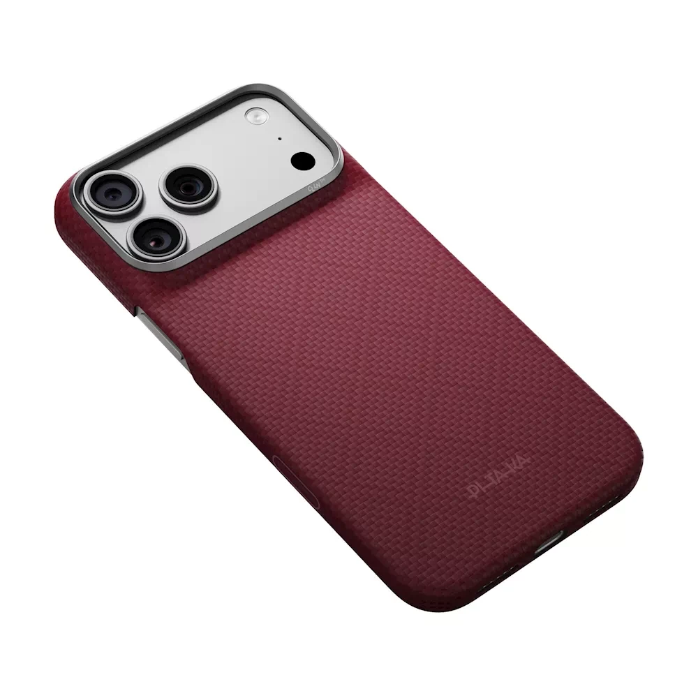 Pitaka Argyle Edge iPhone 18 Pro Max tok - burgundi