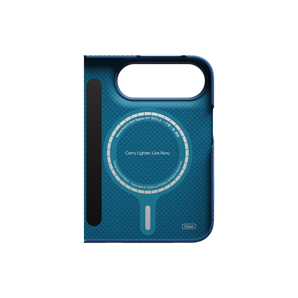 Pitaka Back Cover Edge iPhone Duo tok - kék