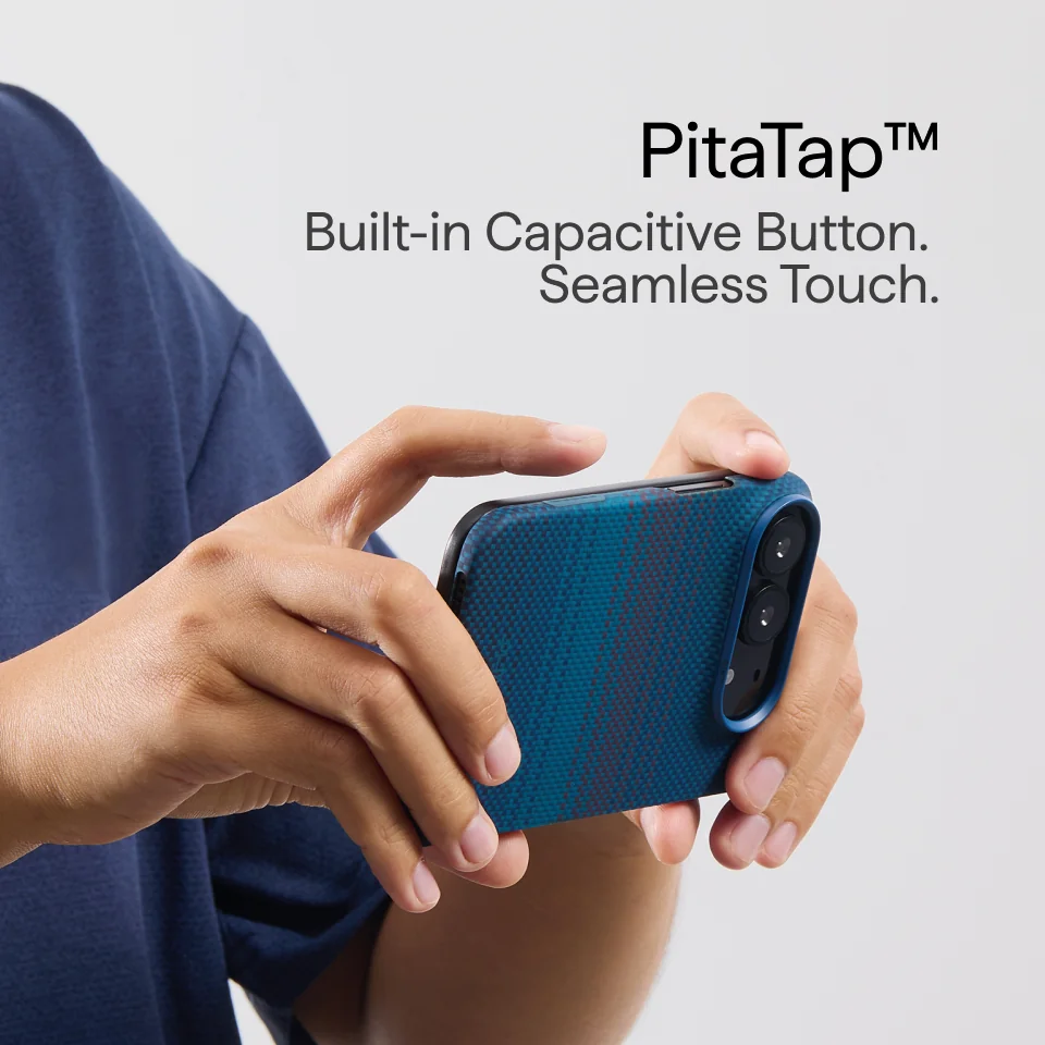 Pitaka Back Cover Edge iPhone Duo tok - kék