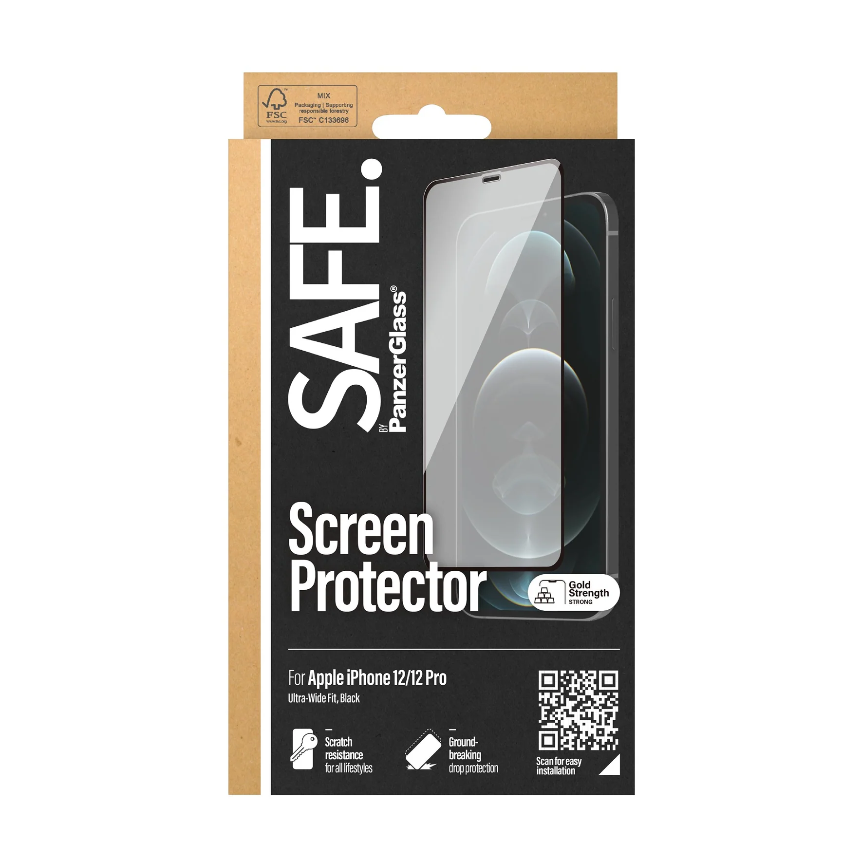 SAFE. by PanzerGlass®  iPhone 12 | 12 Pro | Edge-to-Edge kijelzővédő fólia
