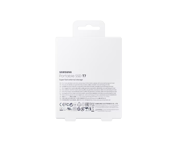 Samsung T7 külső SSD, USB 3.2, 1TB - titánszürke