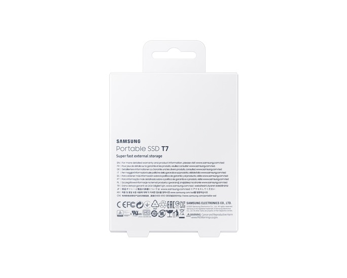 Samsung T7 külső SSD, USB 3.2, 2TB - titánszürke