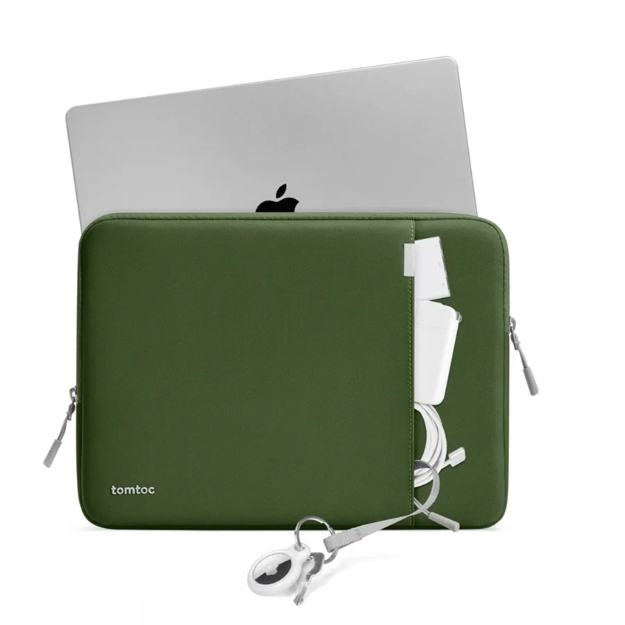 tomtoc Defender - A13 Laptop Sleeve for 13 inch MacBook Air/Pro, Green