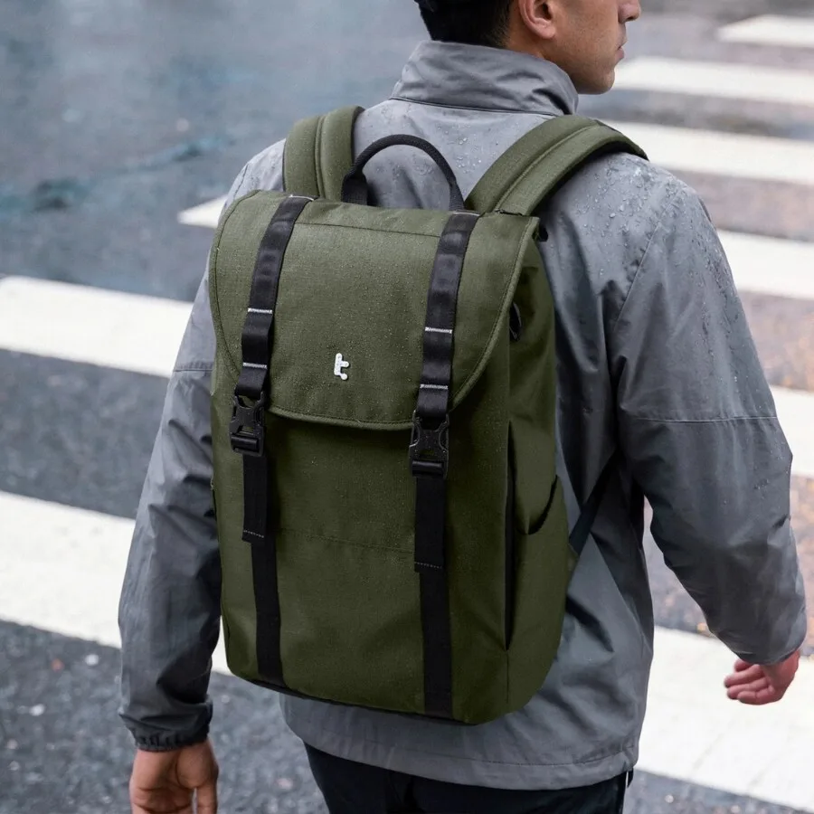 tomtoc VintPack - TA1 Liteway Laptop Backpack, Green