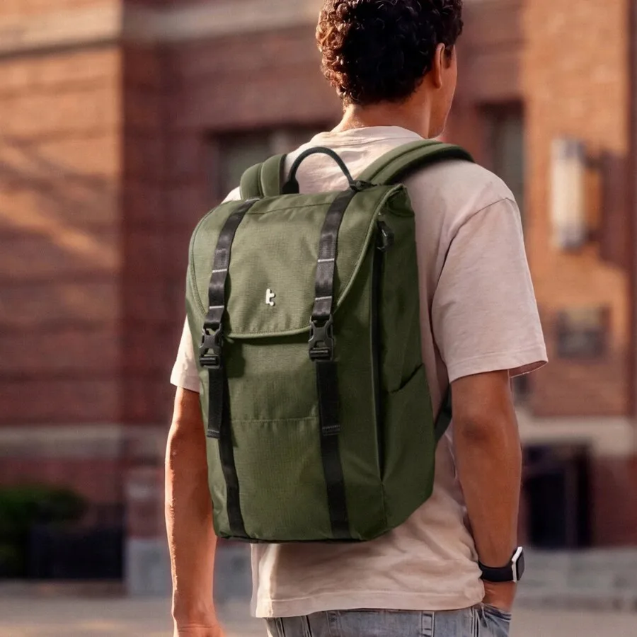 tomtoc VintPack - TA1 Liteway Laptop Backpack, Green