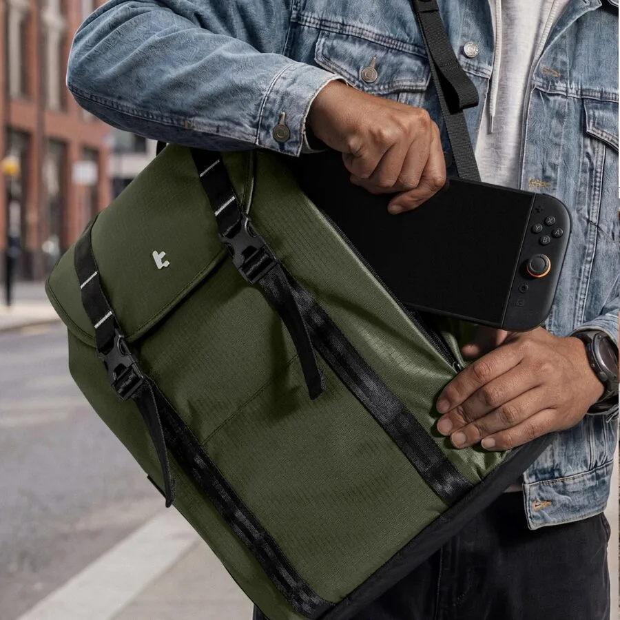 tomtoc VintPack - TA1 Liteway Laptop Backpack, Green