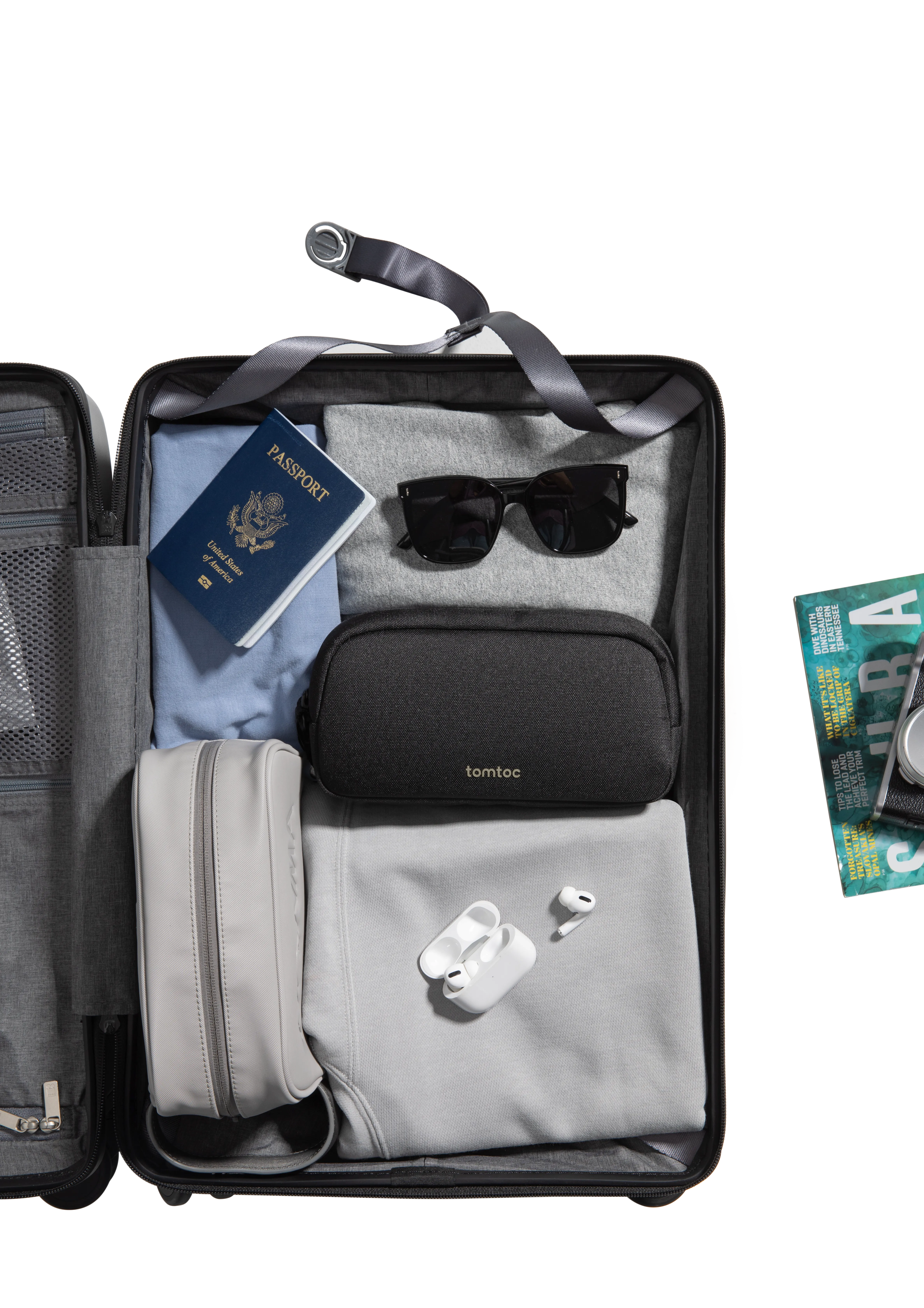 tomtoc T12 kábelrendszerező kiegészítő táska 1 l - fekete