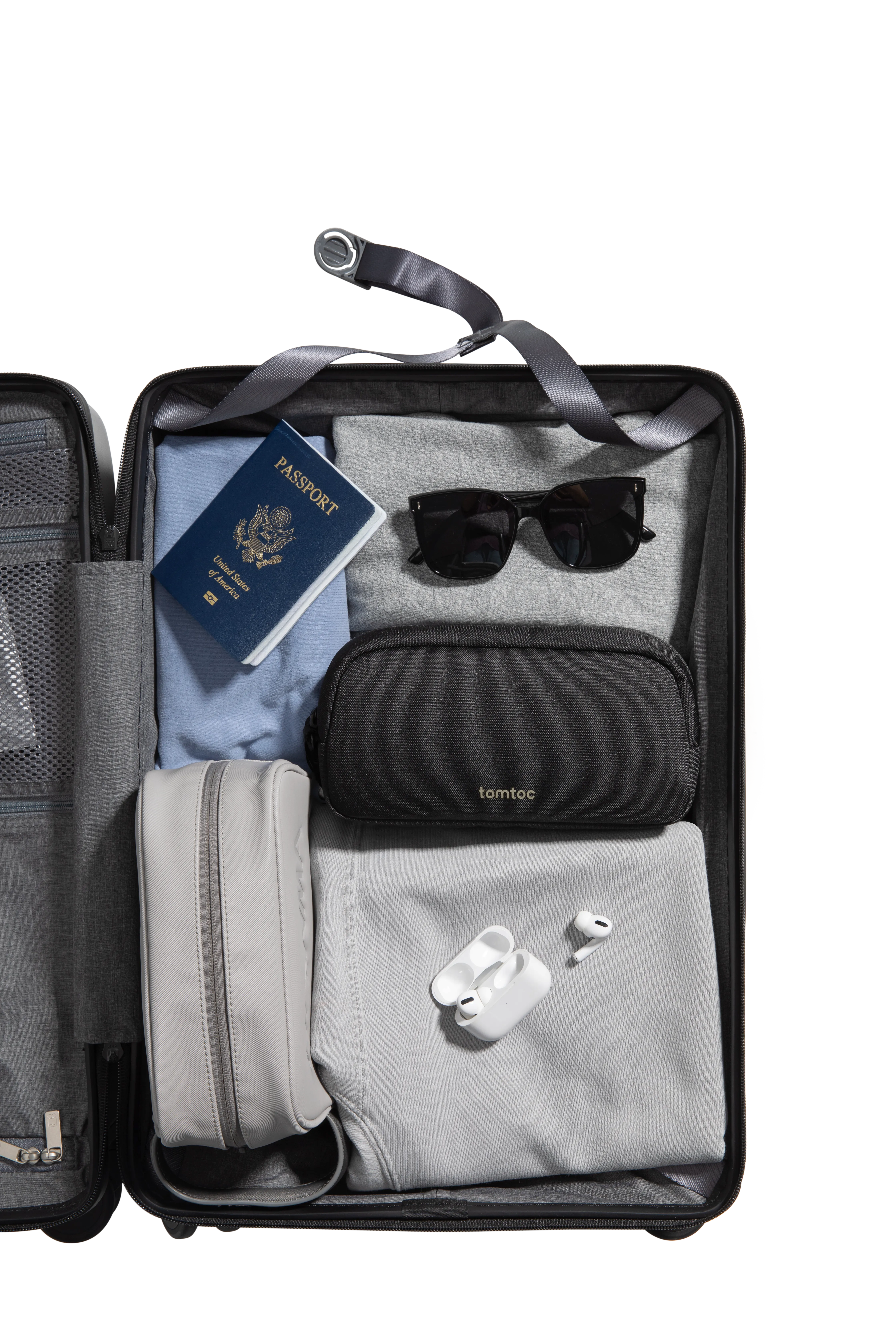 tomtoc T12 kábelrendszerező kiegészítő táska 1 l - fekete