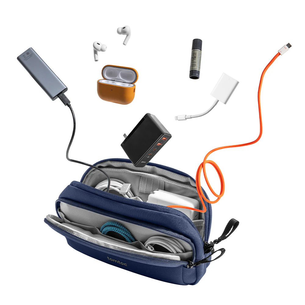 tomtoc T12 kábelrendszerező kiegészítő táska 1,8 l - kék