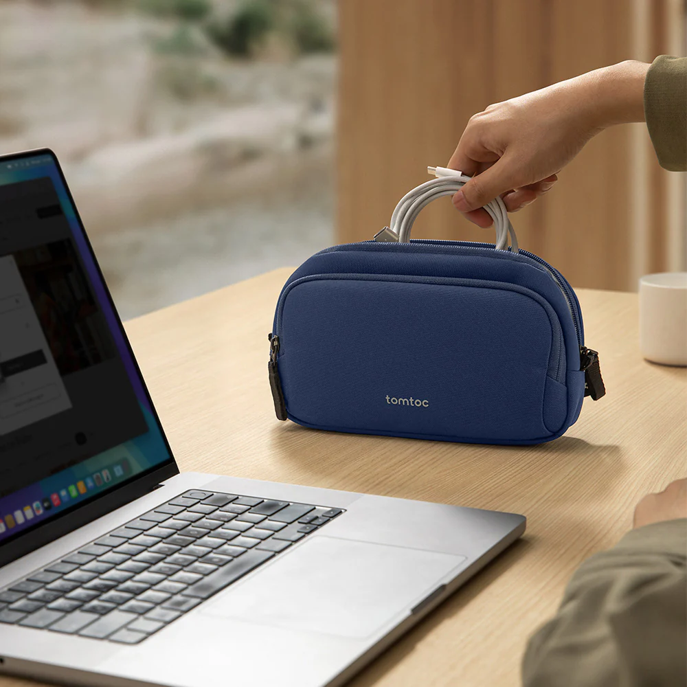 tomtoc T12 kábelrendszerező kiegészítő táska 1,8 l - kék