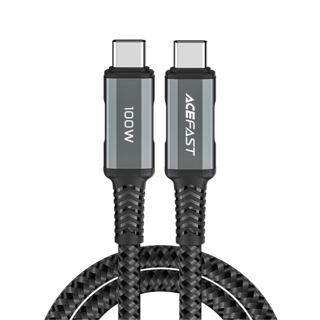 ACEFAST 100W USB-C alumínium töltőkábel - sötétszürke