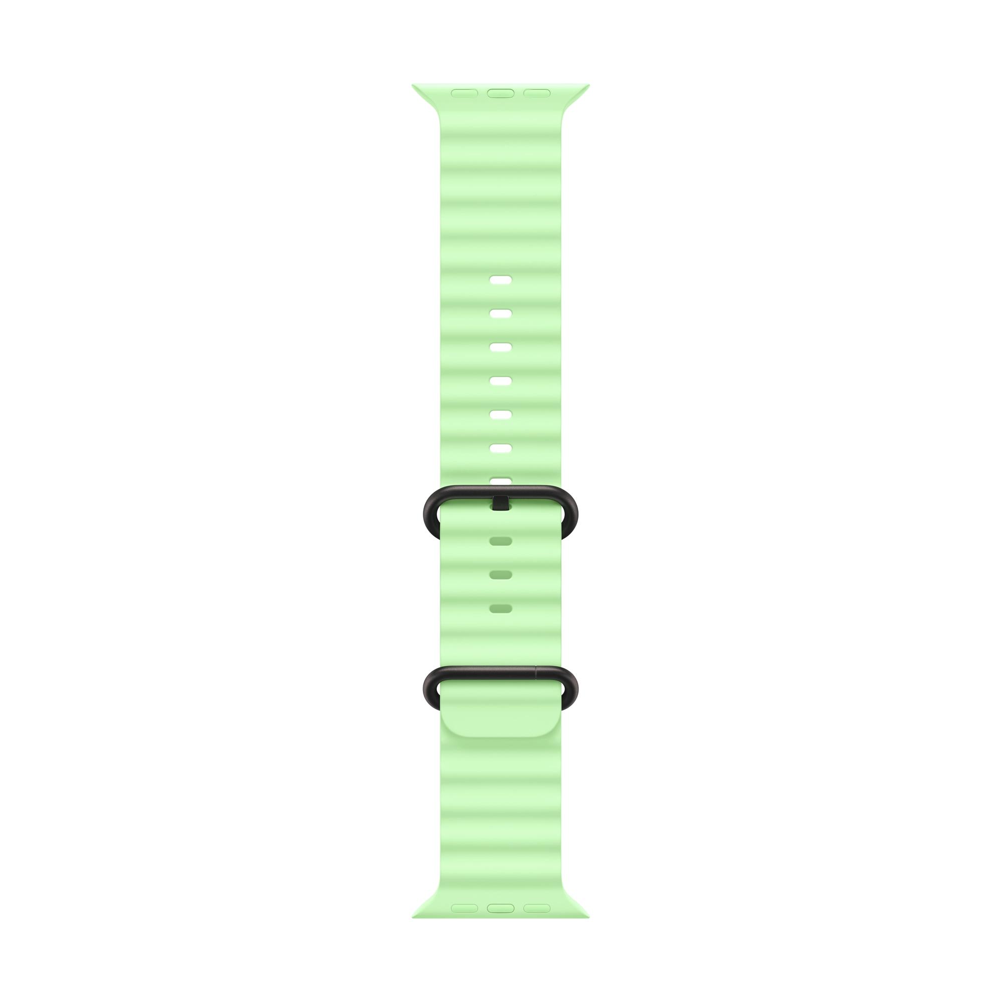 49 mm-es élénk neonzöld Óceán szíj – fekete titán