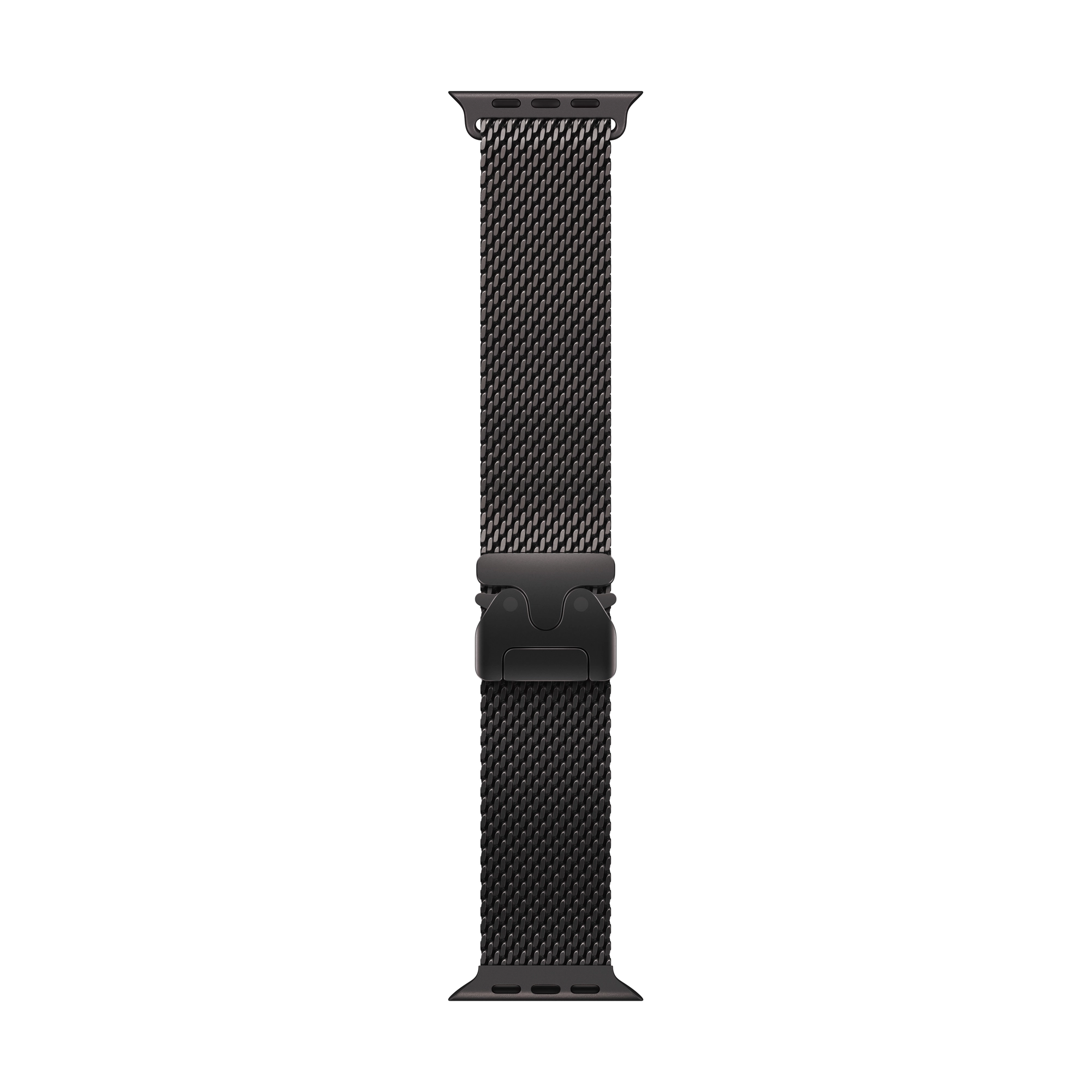 49 mm-es fekete titán milánói szíj – S